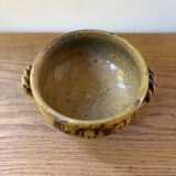 Cache pot en céramique vintage oreilles tressées