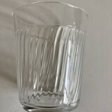 Set de 6 verres gobelets de verre pressé ondulations 1960 France