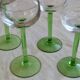 4 mismatched vintage Alsace wine glasses – Green stems