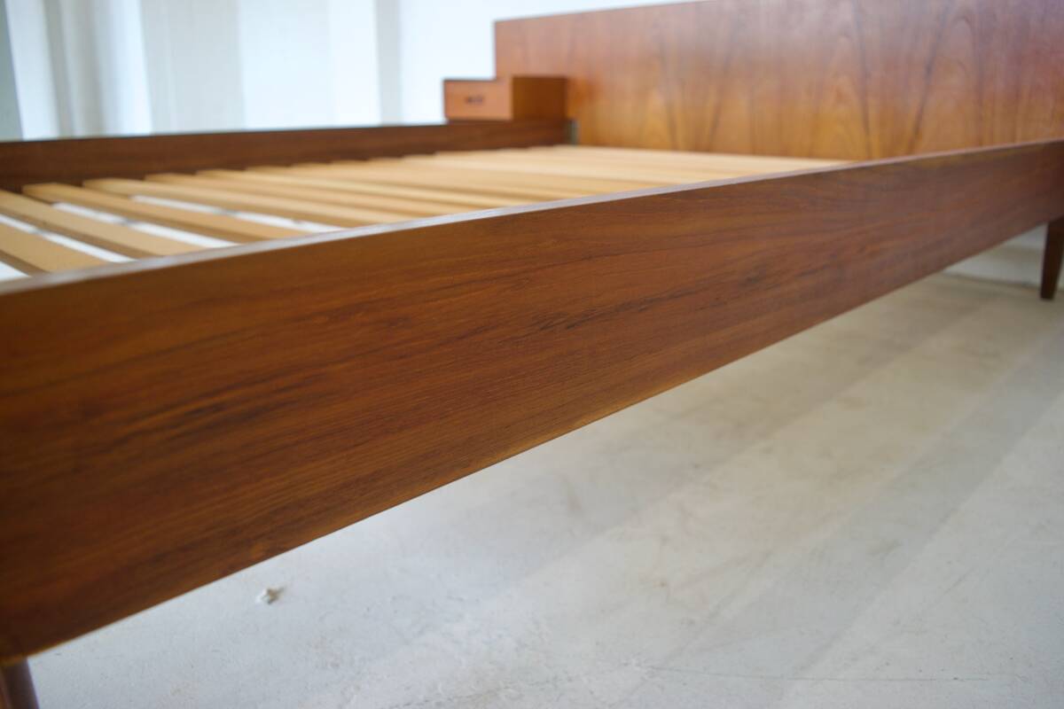 Danish Vintage Teak 'Floating' Bed, 1960s.