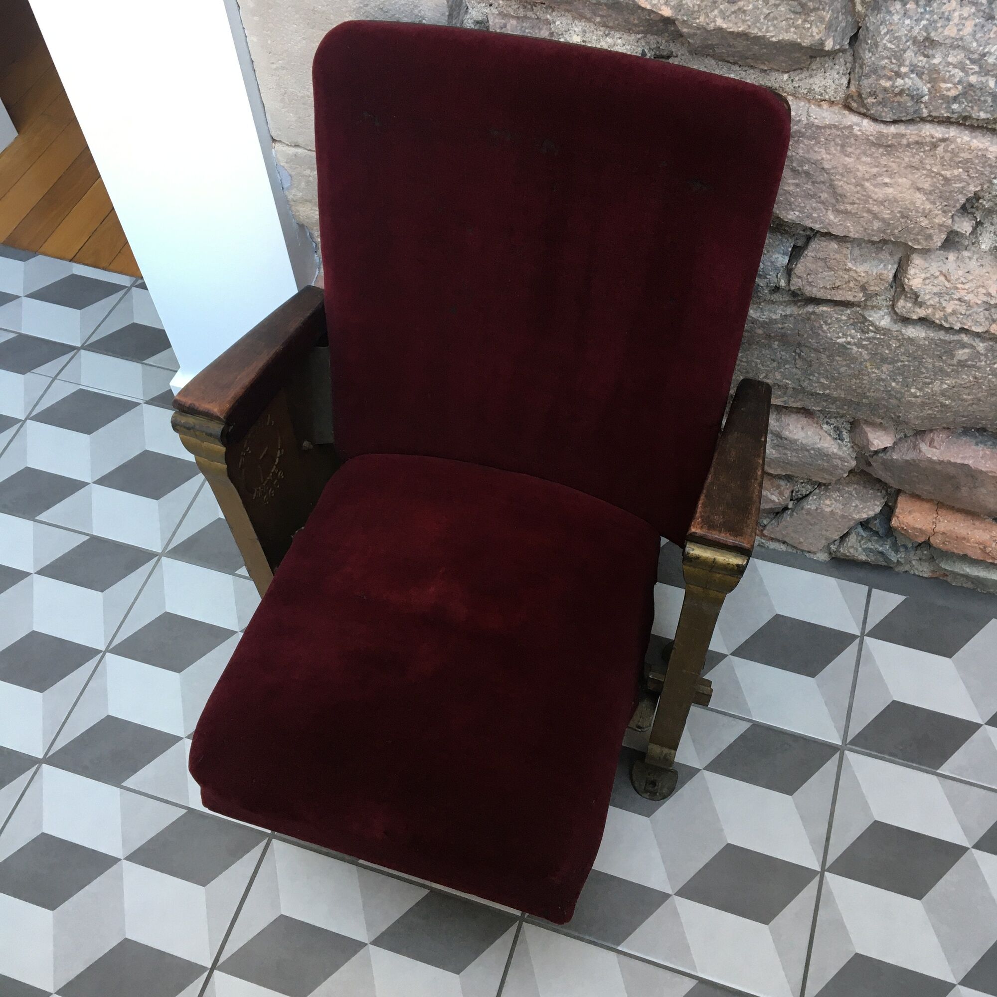 Theatre armchair - Art Deco cinema - Manufacture Fischel