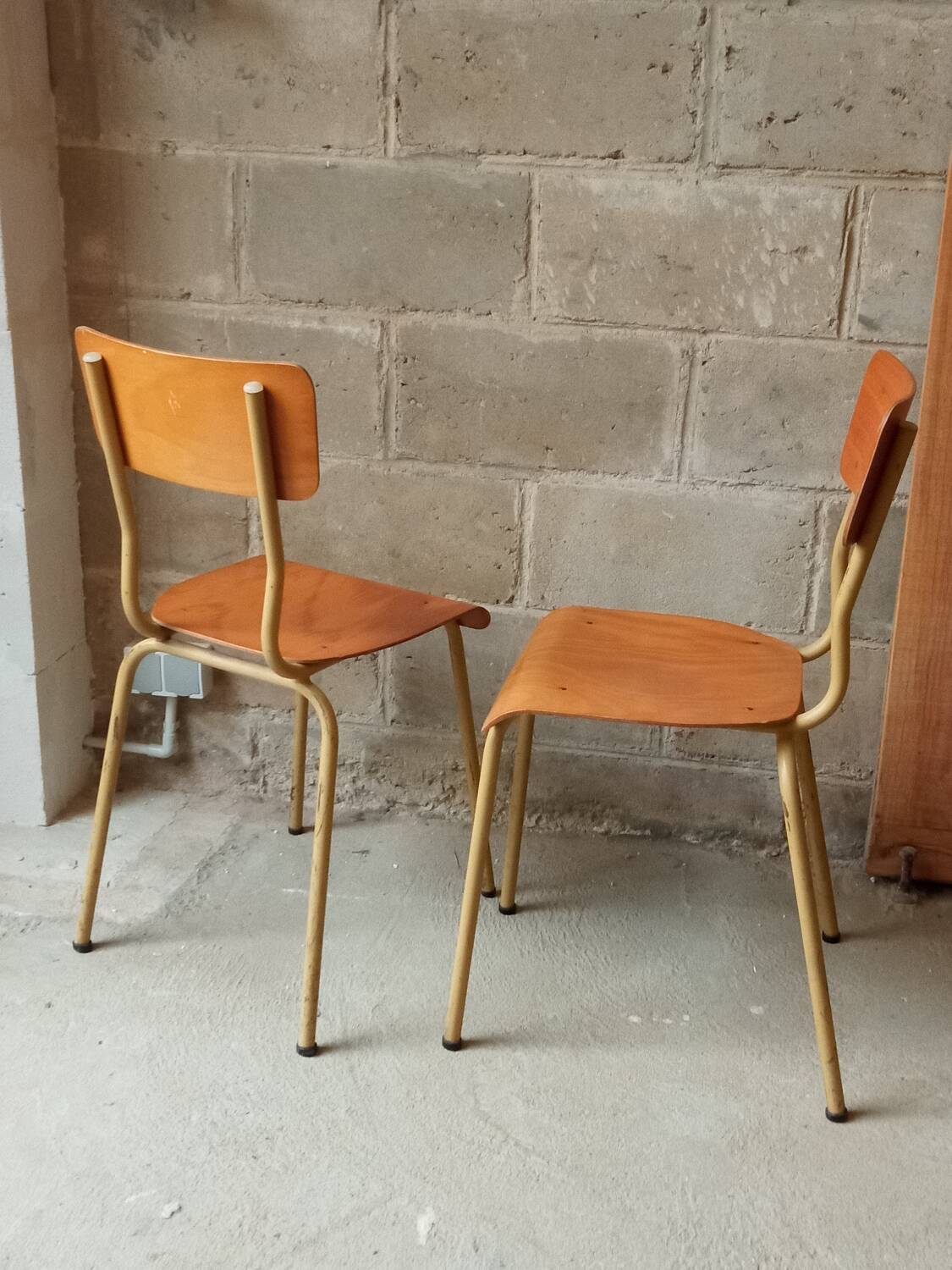 Pair of school chairs