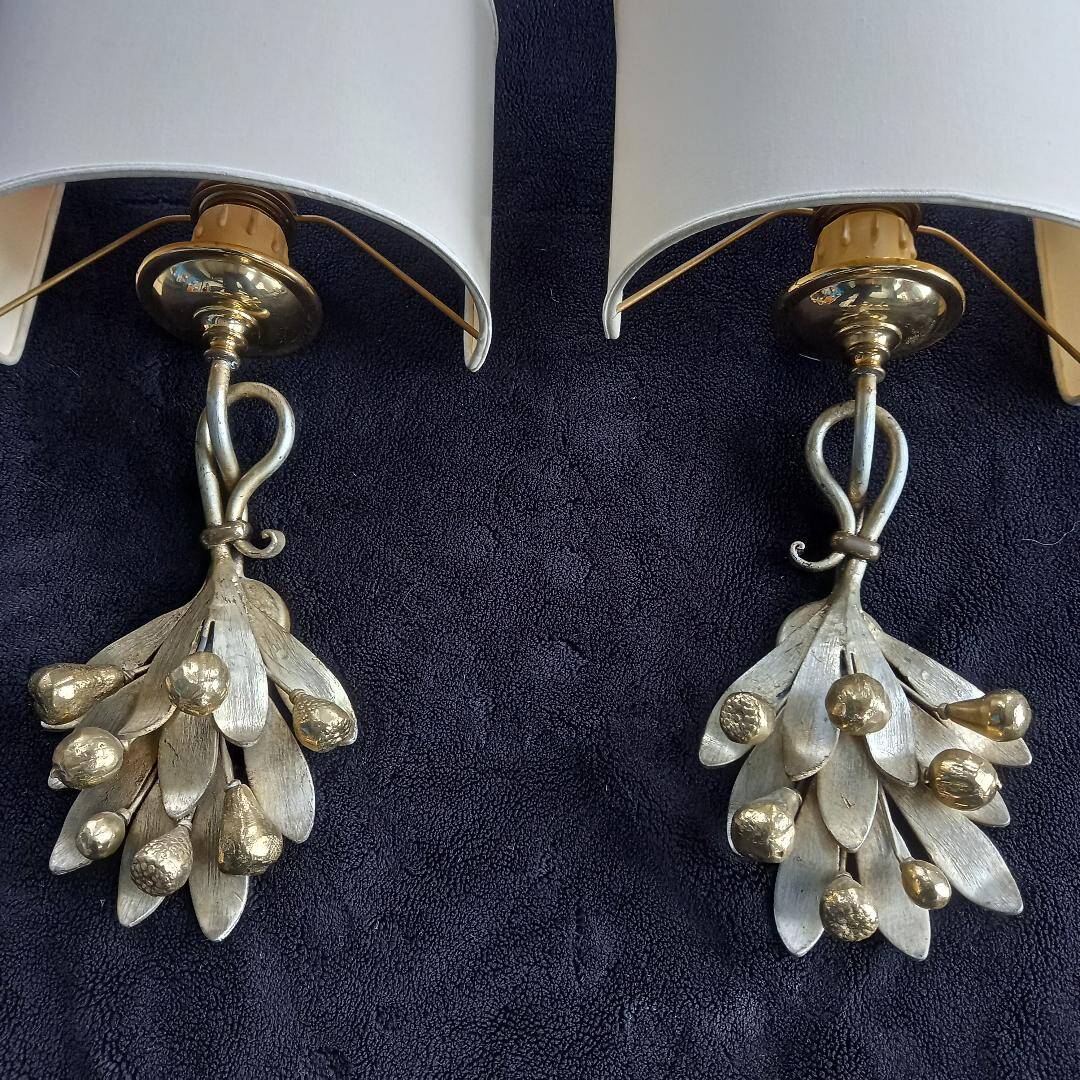 Rare 2 Ciani Italian Hollywood Regency wall sconces, exemplary quality