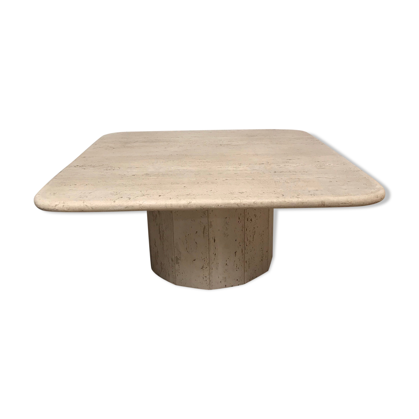 1970 travertine coffee table