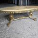 Table basse en bronze et marbre années 1960