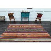 Vintage Turkish Oushak Handmade Wool & Cotton Orange Rug 171x263