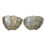 Pair of mother-of-pearl wall lights