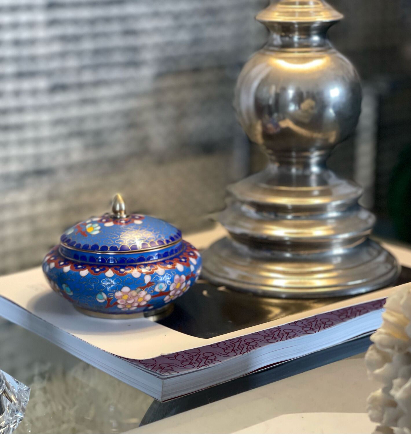 Cloisonné enamel candy box