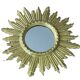 miroir soleil en bois doré- 48 cm