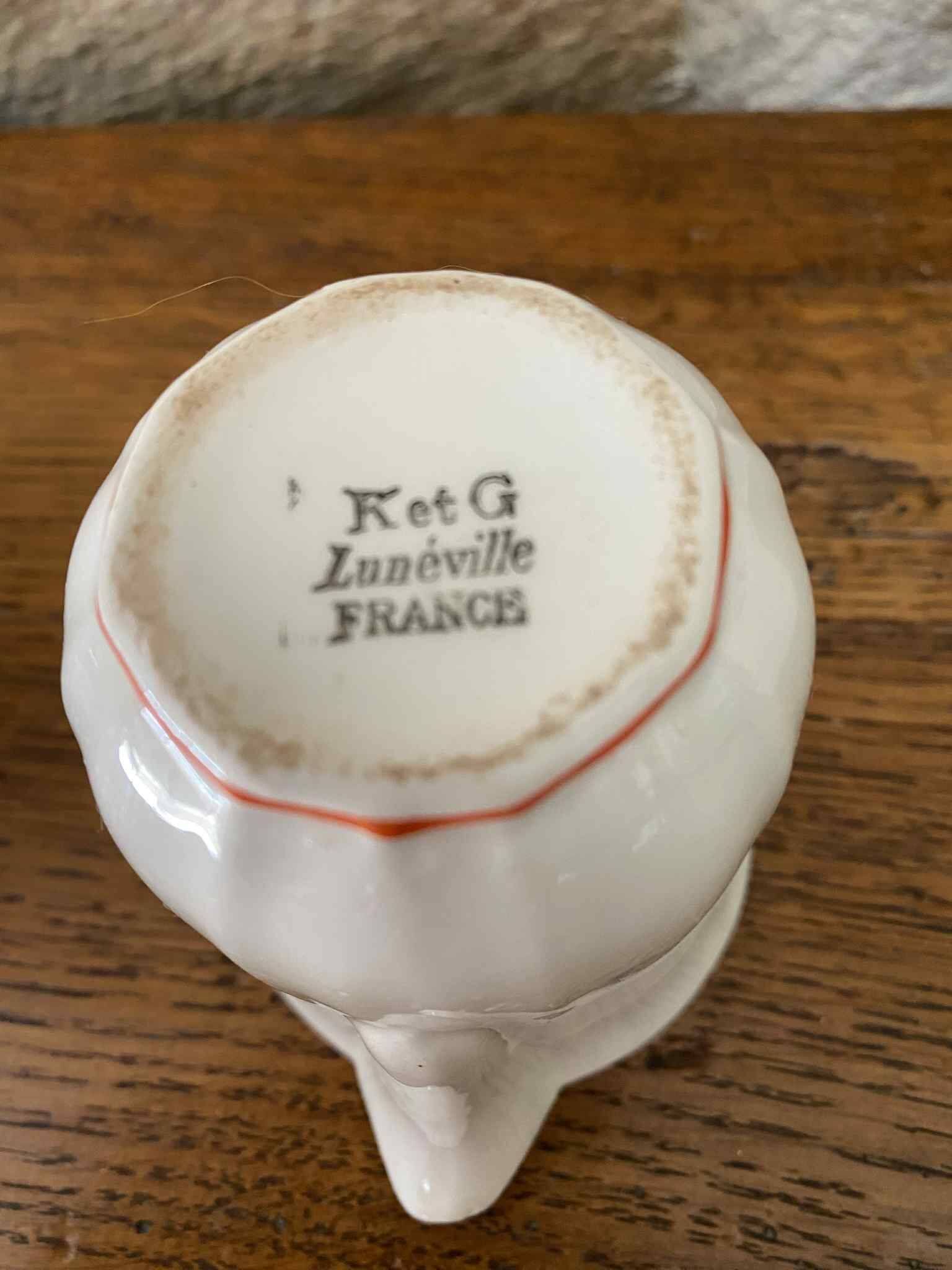 Lot of 3 Badonviller and K&G Lunéville creamers