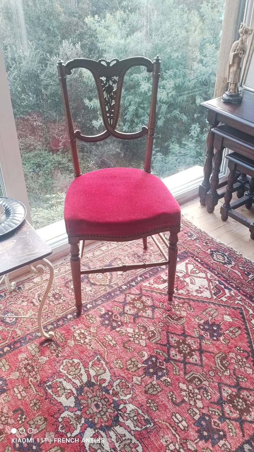 Rare chaise de chambre Napoléon III (1870/80), de style anglais