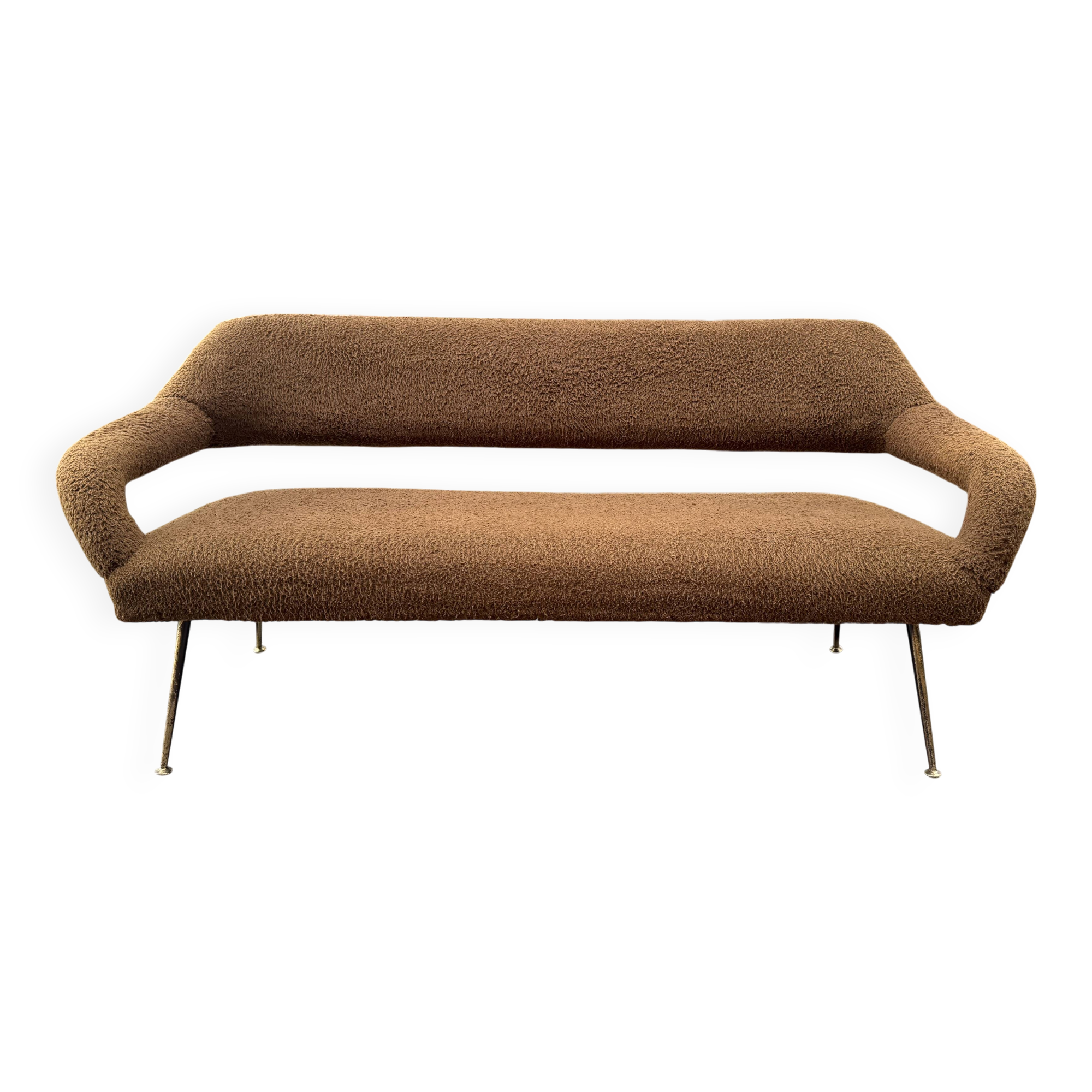 Three-seater sofa attributed to gastone rinaldi for rima italy 1950s