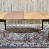 Cherry wood dining room table with 2 extensions, LOUIS PHILIPPE style work from the 1930s