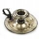 Eclectic chamberstick, silver-plated brass, Poland, early 20th century