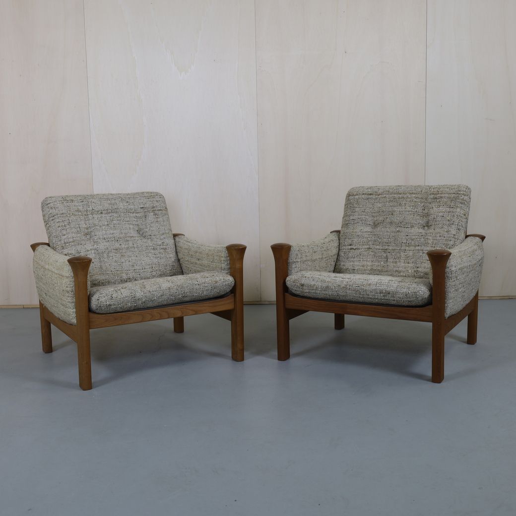 Pair of armhairs by Arne Vodder, 1970s