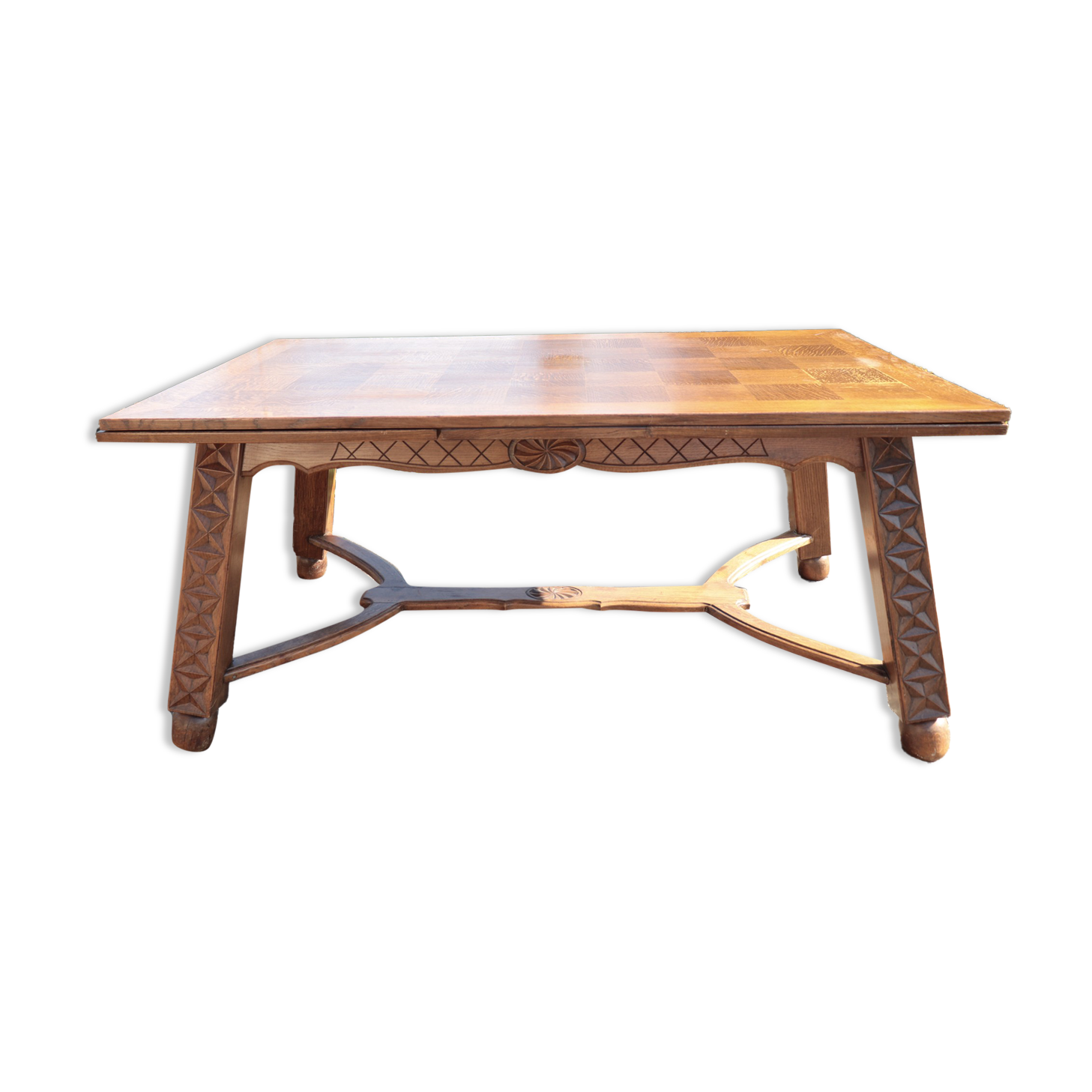 Vintage carved solid wood table