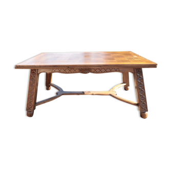 Vintage carved solid wood table