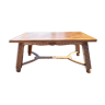 Table vintage en bois massif sculpté