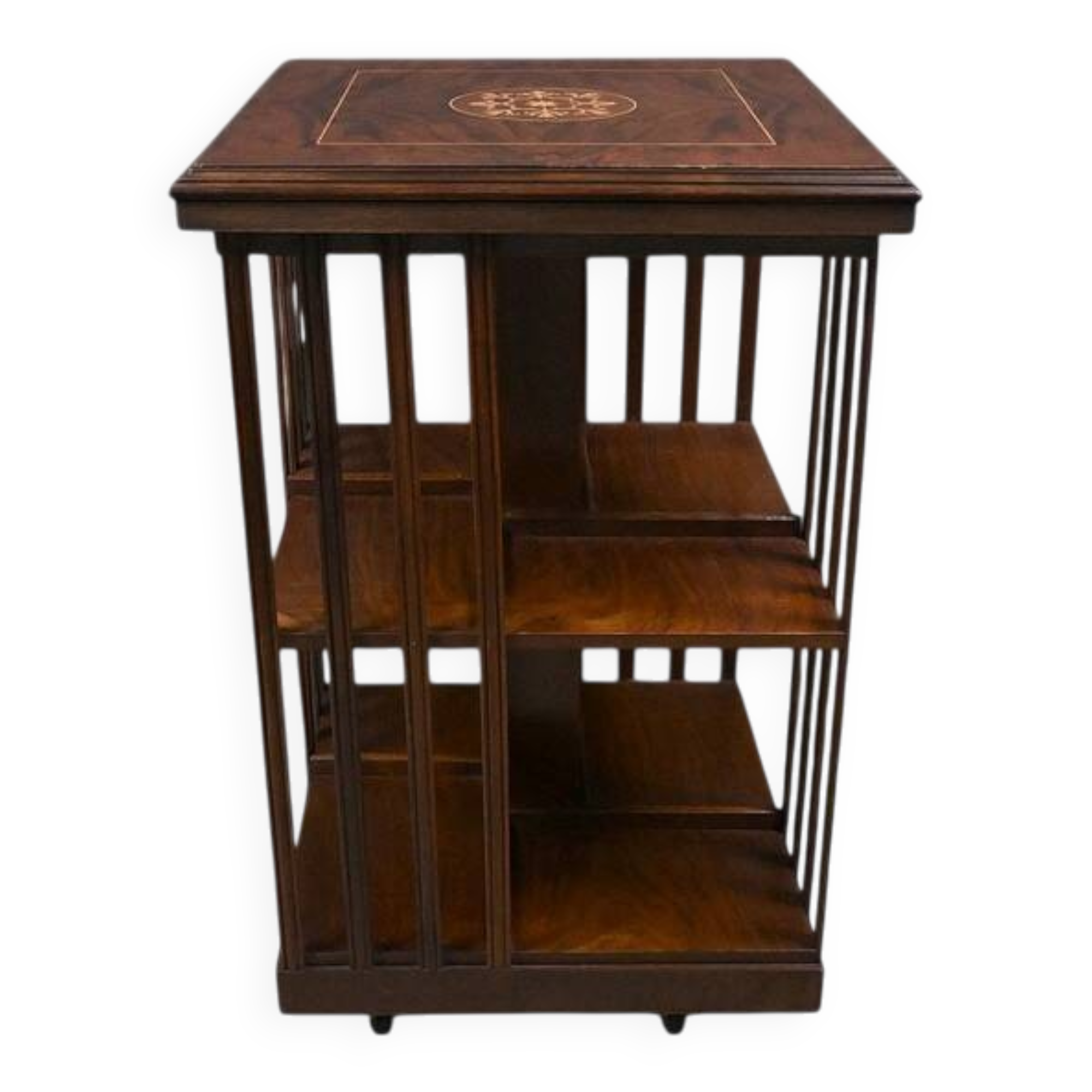 Rotating Mahogany Library, England – Mid 20th Century