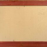 HST painting "Snow at Clairvaux les lacs" (Jura) signed + frame
