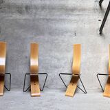 Series of 4 Chairs by Pietro Arosio for Airon 1980
