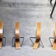 Series of 4 Chairs by Pietro Arosio for Airon 1980