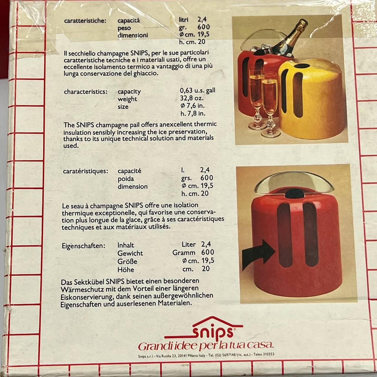 Champagne Bucket by Jean Pierre Vitrac, 1980s