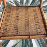Bamboo and wood side table - art nouveau