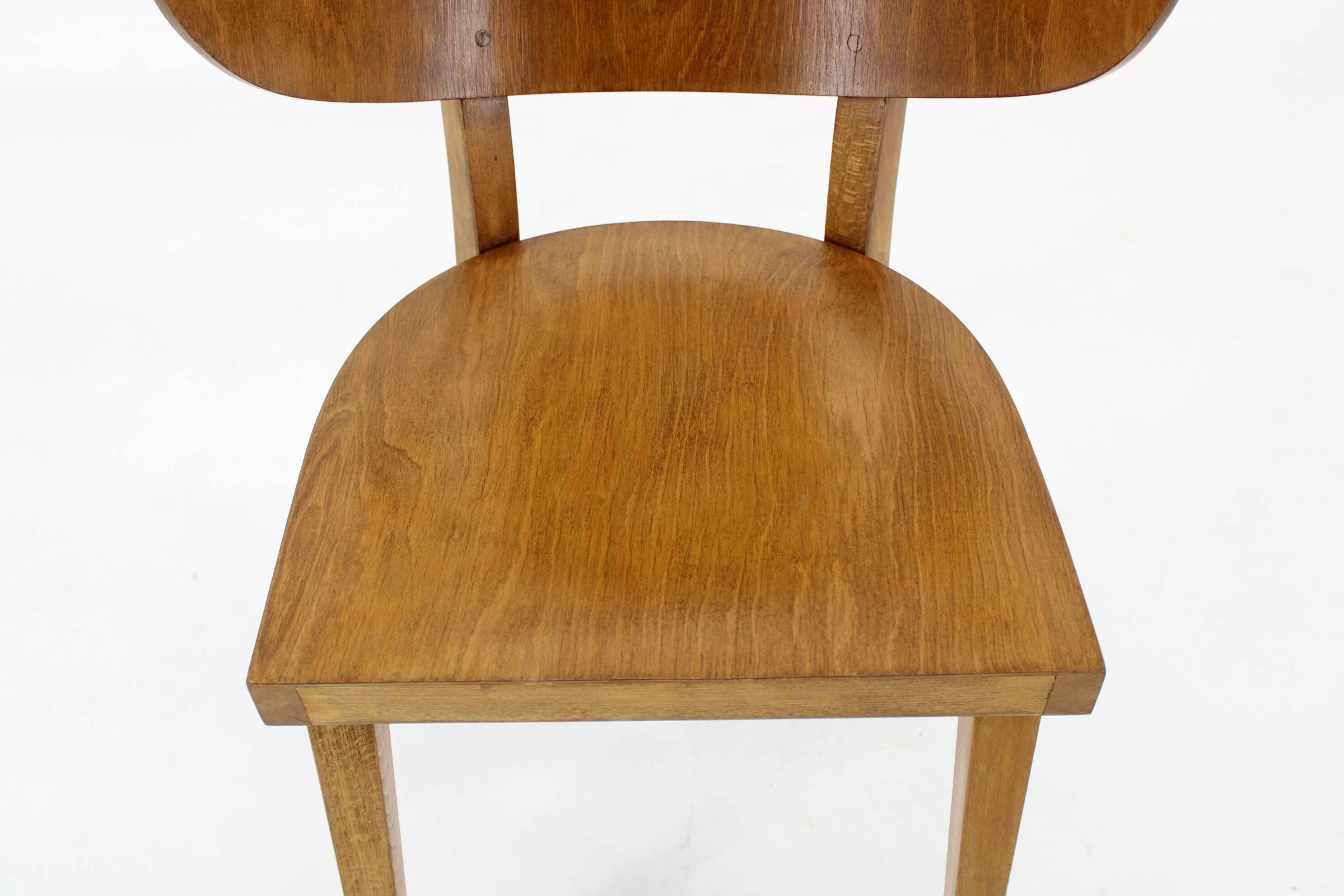 1960s Desk or Side Beech Chair by Ton, Czechoslovakia