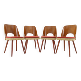 1960s Oswald Haerdtl ,Set of 4 Dining Chairs by TON, Czechoslovakia