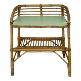 Vintage rattan bedside table
