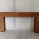 Minimalist solid oak console