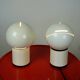 White Italian "Space Age Asteroidi" Table Lamps by Siberin Caronno