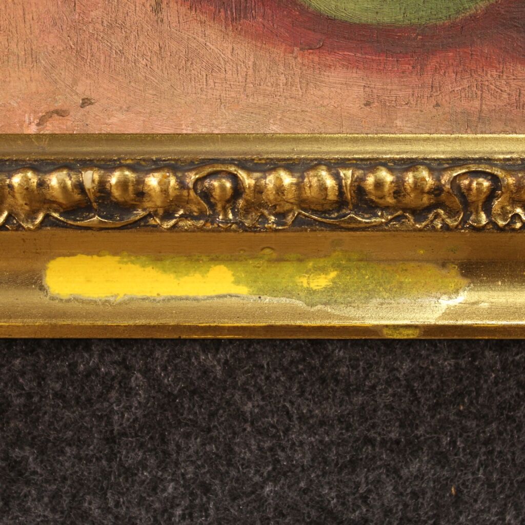 Italian signed still life painting dated 1930