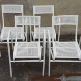 Suite de 4 fauteuils de jardin vintage 1950