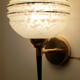 Yellow ochre speckled wall lamp, Clichy opaline, 40s