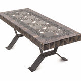 Duo of wrought iron tables