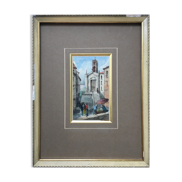 Watercolour painting Pierre Comba (1859-1934) Landscape of Sardinia Italy Nice