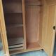 Vintage wardrobe in wood and rattan