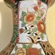Chinese baluster porcelain vase with polychrome decoration of flowers and pagoda size xxl