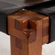 Pierre Chapo. Series of 8 "S11" chairs in elm and leather. 1960s-70s.