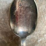 Antique Cutlery Fork & Spoon Silver Metal + Vintage Box Set #B337