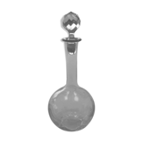 Antique engraved crystal wine carafe