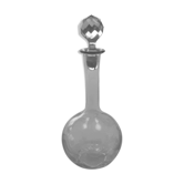 Antique engraved crystal wine carafe
