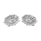 Pair of antique crystal candle holders