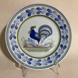 Henriot Quimper flat plate with Rooster decoration