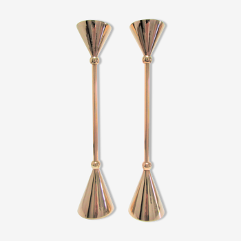Pair of solid brass candle holders 80