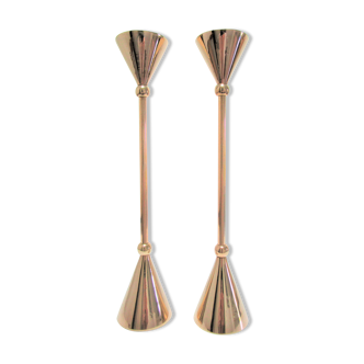 Pair of solid brass candle holders 80