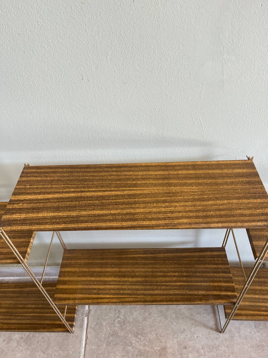 Modular metal shelves from the 1960s