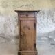Vintage high bedside table in solid wood